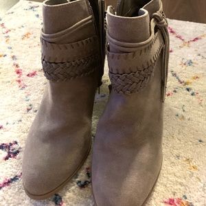 Brown/Gray Suede Boots